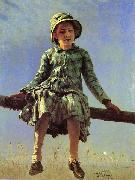 Ilya Yefimovich Repin Dragonfly. Portrait of Vera Repina Sweden oil painting reproduction
